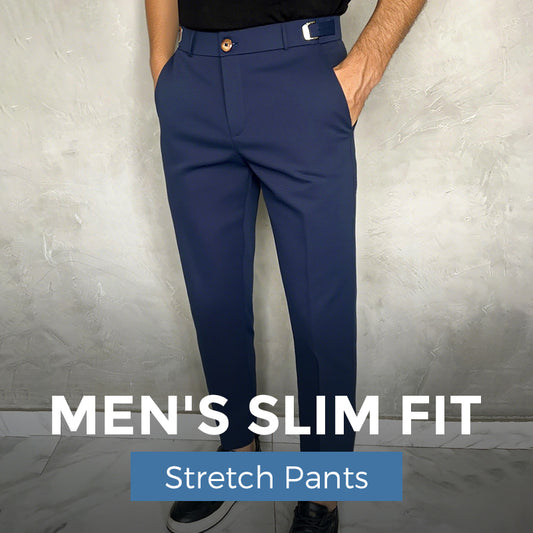 ⏰ LAST DAY 65% OFF! Men's Stretch Slim Fit Pants – Skinny But Comfy