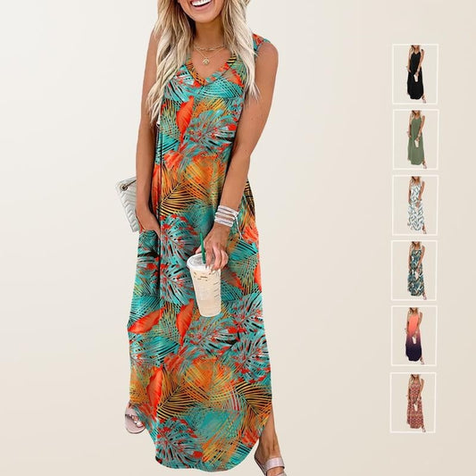 🎉Holiday Sale-60% Off🌷Summer Dresses Maxi Dress Vacation Beach Sundresses with Pockets