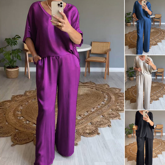 ✨ Silky Crit! Loose satin suit, limited-time special | It feels like going out with a cloud wrapped in it