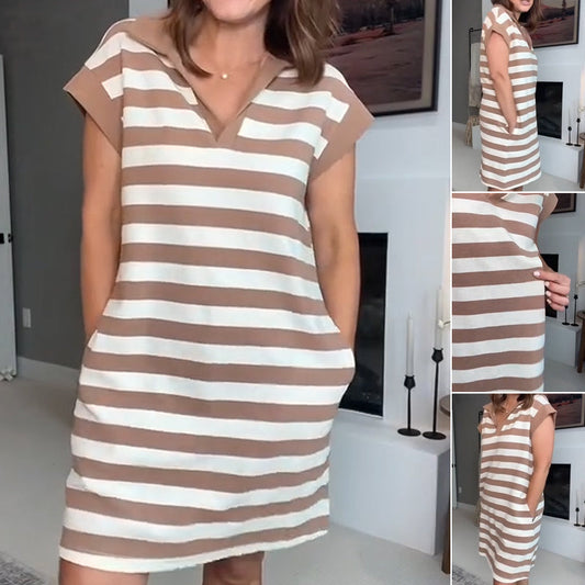 👗Women's Casual Striped Sleeveless Dress | Effortless Chic Style