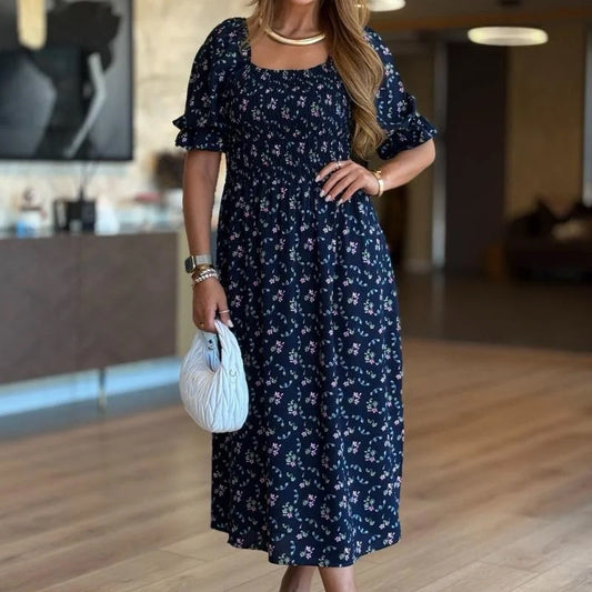 🌸 Summer Square Neck Floral Bustier Dress – Picnics to Parties