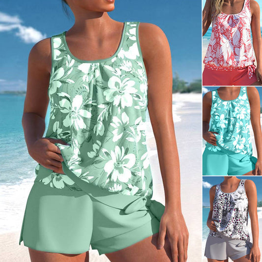 🌸 Women's Printed Tankini Swimsuit – Cute Patterns, Flattering Fit for Beach Days 🌊