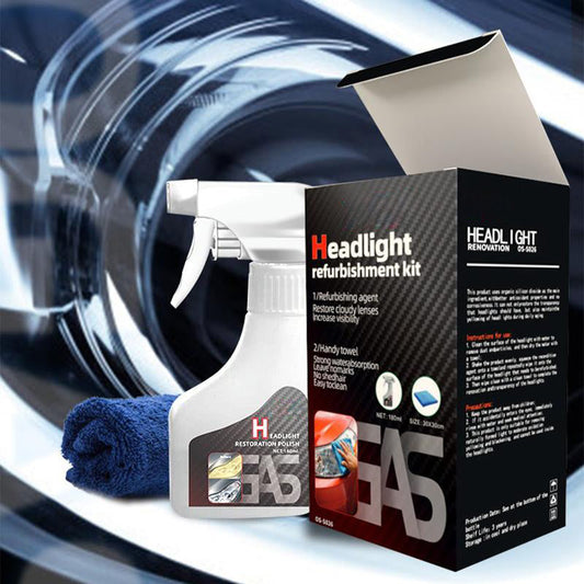💡✨Automotive Headlamp Refurbisher & Crystallization Coating Agent Kit – Restore Clarity & Shine