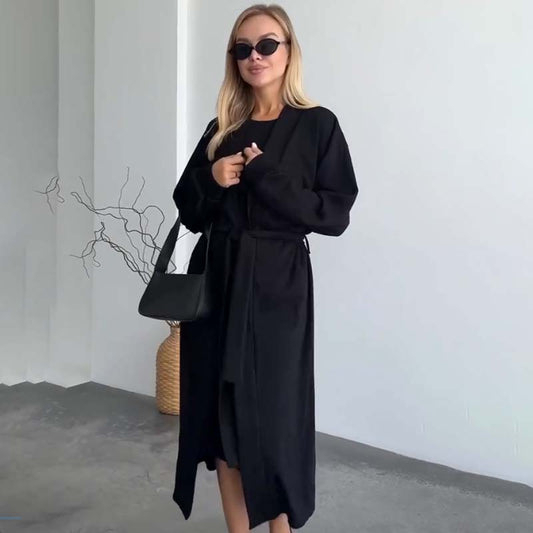 👗Women’s Sleeveless Midi Dress & Matching Longline Set✨