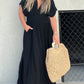 ⏰ Limited time special! V-neck slit lazy long skirt|Thin and versatile, limited time reduction 💥