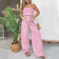 🌴 Summer Sale! The striped bandeau wide-leg jumpsuit ✨ looks slim and comfortable