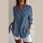 💕Classic Pleated Textured Single-Breasted Lapel Shirt for Women