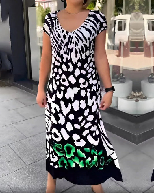 💖Limited Sale 49% OFF💖Casual Printed Short Sleeve Dress