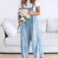 Low - Key Luxury Denim Bib Jumpsuit 👖 – Button - Down Design for Effortless Sophistication