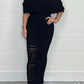 ✨Éclat Neuf ! Crochet off-the-shoulder knitted long gown|A flowing poem of French elegance