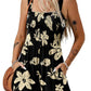 🌺Summer Hot Sale 65% OFF💐Women's Summer Square Neck Sleeveless Loose Casual Short Smocked Romper✨