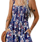 🌺Summer Hot Sale 65% OFF💐Women's Summer Square Neck Sleeveless Loose Casual Short Smocked Romper✨