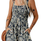 🌺Summer Hot Sale 65% OFF💐Women's Summer Square Neck Sleeveless Loose Casual Short Smocked Romper✨