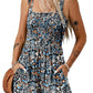 🌺Summer Hot Sale 65% OFF💐Women's Summer Square Neck Sleeveless Loose Casual Short Smocked Romper✨