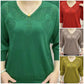 🎅Christmas Pre-sale🥰Women’s Vintage V-neck Beaded Pullover Shirt