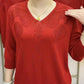 🎅Christmas Pre-sale🥰Women’s Vintage V-neck Beaded Pullover Shirt