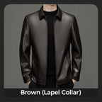 💥Fliwos® Men's Tough Vibe Leather Jacket – Slim Fit Design, Retro Hardware for Biker & Casual Looks