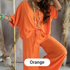 ✨ Girly solid color loose casual suit|Slim and tall× All-purpose wearing formula 👚👖