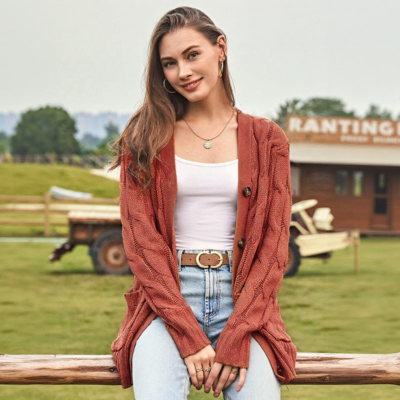 Women's Autumn Midi-Length Knit Sweater 🧥 – Layers Over Tees/Under Coats, Ideal for Office & Brunch Gatherings 💼