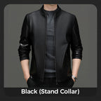 💥Fliwos® Men's Tough Vibe Leather Jacket – Slim Fit Design, Retro Hardware for Biker & Casual Looks