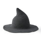 Women's Gothic Knitted Black Wizard Hat - Retro Dark Style for Halloween & Cosplay 🧙‍♀️