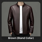 💥Fliwos® Men's Tough Vibe Leather Jacket – Slim Fit Design, Retro Hardware for Biker & Casual Looks