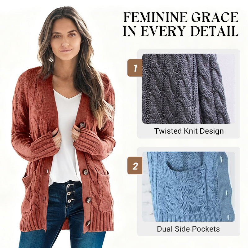 Women's Autumn Midi-Length Knit Sweater 🧥 – Layers Over Tees/Under Coats, Ideal for Office & Brunch Gatherings 💼