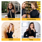 👗 Women's Elegant Mock Neck Dress – Lace Back, cleverly designed, midi length enhances proportions, suitable for both dating and commuting with elegance.