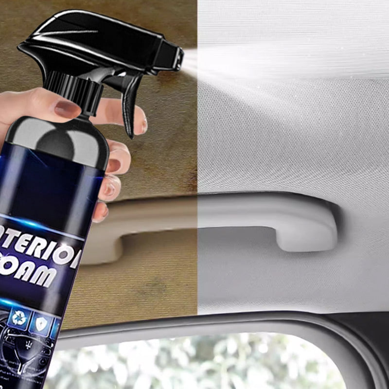 Multipurpose Car Interior Foam Cleaner Spray 🚙 – Deep Clean Stains (Coffee/Grease), Multipurpose for Seats/Cup Holders/Mats ✨