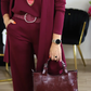 👗 Elegant Longline Cardigan 3-Piece Set – Soft Fabric, Chic Top & Pants for Office Commute & Daily Outings ✨