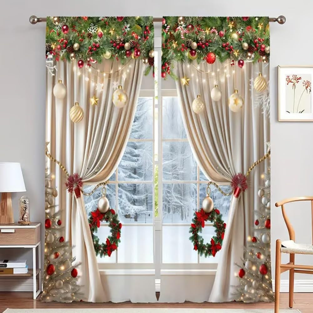 🎅 Christmas Sale 50% OFF🎄 Christmas Style Curtains🏡