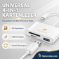 🛍️ 40 % Rabatt – 3-in-1 Speicherkartenleser für Handy & Tablet – USB-C, Lightning, USB-A – Plug & Play für iPhone , Android, PC & Mac 📱