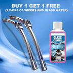 🚗 UK Car Boneless Wiper Blades | Double Rubber Strip – 100% Streak-Free for Safe Night Driving 🌙 | Fits 98% British Models 💧