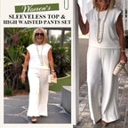 💕Limited Time 50% Off💕Women's Crew Neck Sleeveless Top and Pants Set