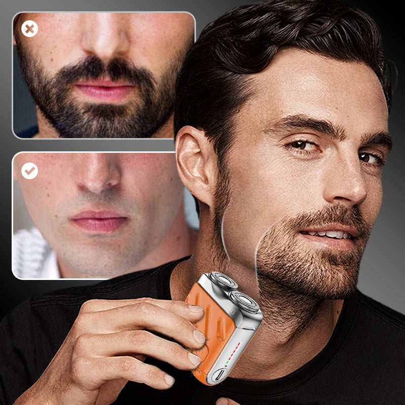 ⚡ 65% OFF Flash Sale！Double-Ring Portable Shaver – Perfect Gift for Every Guy