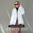 Women’s Fashion Button Tassel Short Coat 💼 – Tassel & Button Elegance, Suitable for Office & Casual Events 👠