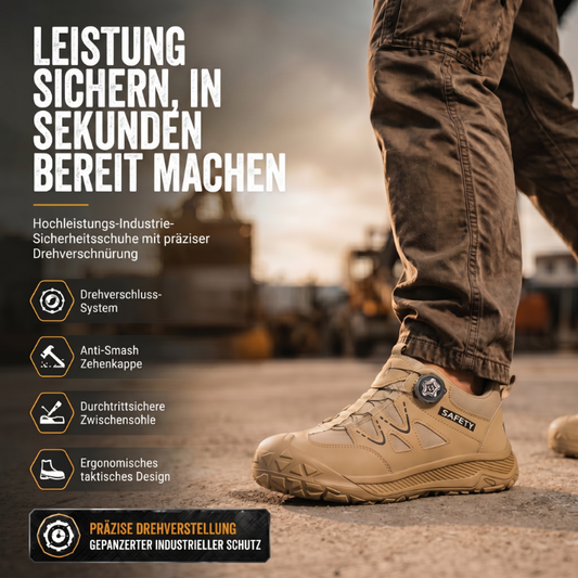 🔥Solange der Vorrat reicht 50 % Rabatt!🎉Sicherheitsschuhe für Herren mit Stahlkappe und Drehschnürsystem