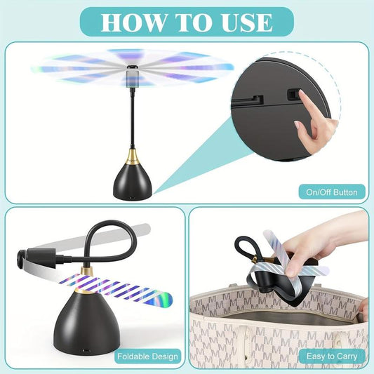 🌀 50% RABATT! Intelligenter Fliegenvertreiber-Ventilator – USB/Batterie, leise, tragbar – überall fliegenfrei. 🏡✅