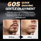 🔋 Mini double-ended shaver! 0.1mm Knife Mesh 7500 rpm motor