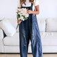 Low - Key Luxury Denim Bib Jumpsuit 👖 – Button - Down Design for Effortless Sophistication