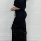 ✨Éclat Neuf ! Crochet off-the-shoulder knitted long gown|A flowing poem of French elegance
