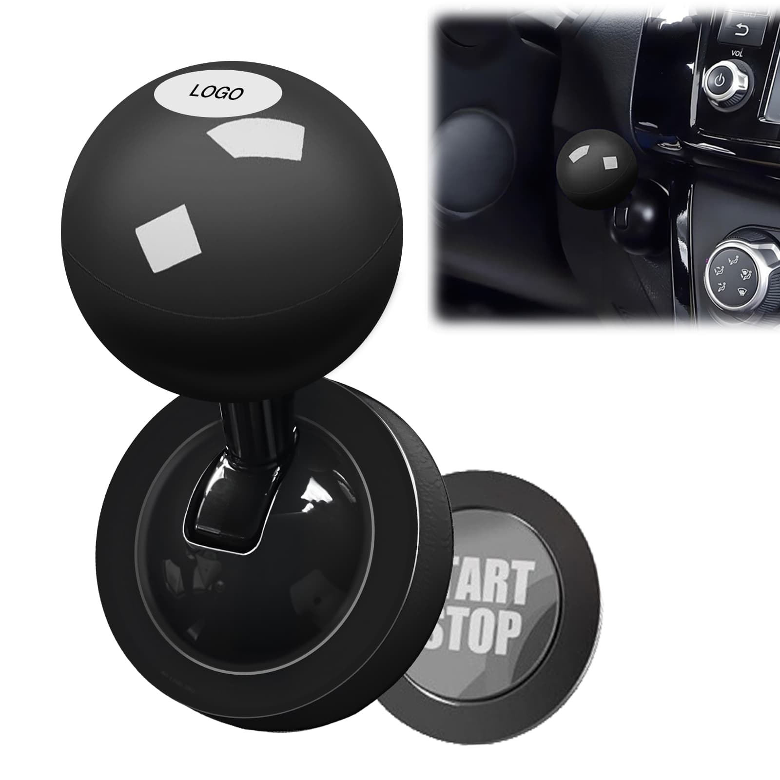 Universal One-Button Start Car Shift Knob