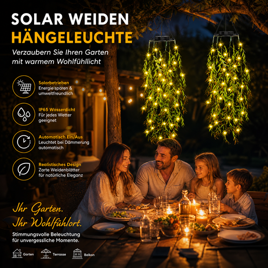 🔥 Heute -50 %! 🌿 Solar-Efeu-Lichterkette – wetterfest mit 8 Lichtmodi für Garten, Balkon & Terrasse