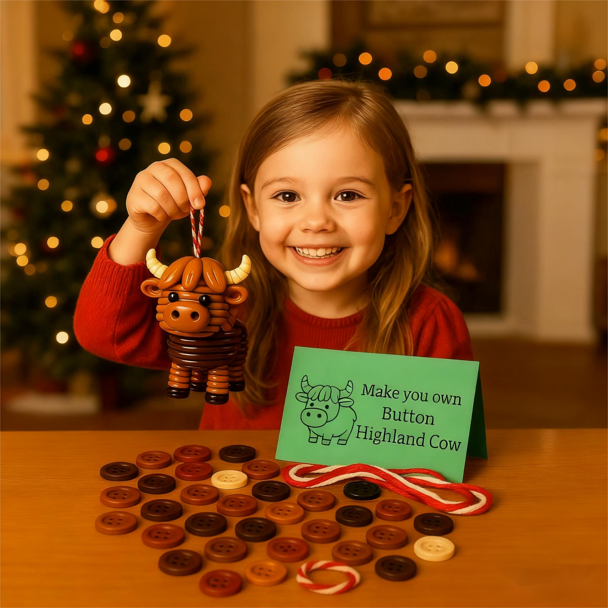 ✨DIY Button Animal Ornaments – Handmade Craft Kit for Kids & Families, Unique Home Decor & Gift Idea