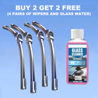 🚗 UK Car Boneless Wiper Blades | Double Rubber Strip – 100% Streak-Free for Safe Night Driving 🌙 | Fits 98% British Models 💧