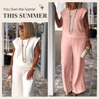 💕Limited Time 50% Off💕Women's Crew Neck Sleeveless Top and Pants Set