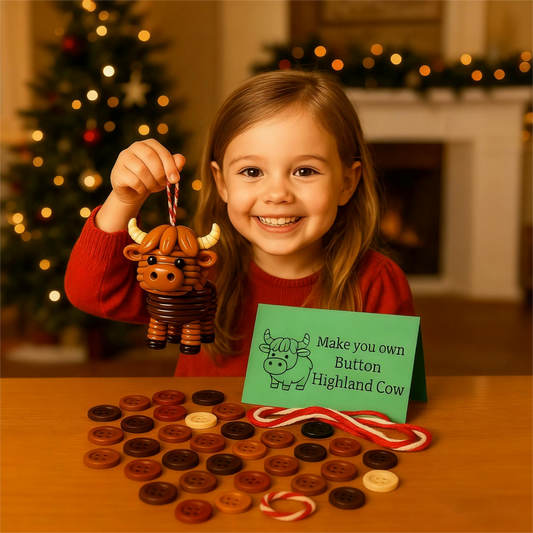 ✨DIY Button Animal Ornaments – Handmade Craft Kit for Kids & Families, Unique Home Decor & Gift Idea