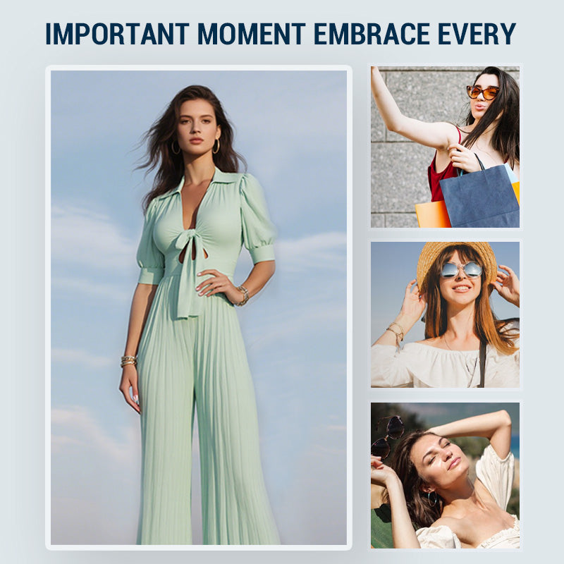 👗 Draped pleated × simple solid color, with gentle rhythm between walking, suitable for commuting and going out on the street!