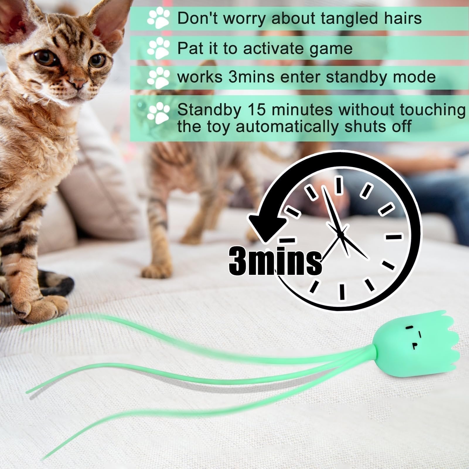 🔥BUY 2 GET 10% OFF💝High-tech Electric Teaser Tail Cat Toy