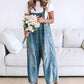 Low - Key Luxury Denim Bib Jumpsuit 👖 – Button - Down Design for Effortless Sophistication
